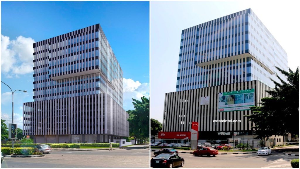 Heritage Place. Computer Generated Image vs Completed/Current Status.vImage Source: Dolapo Omidire.